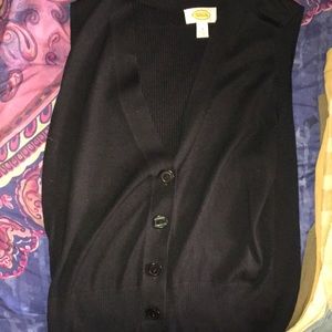 Black buttoned sweater vest